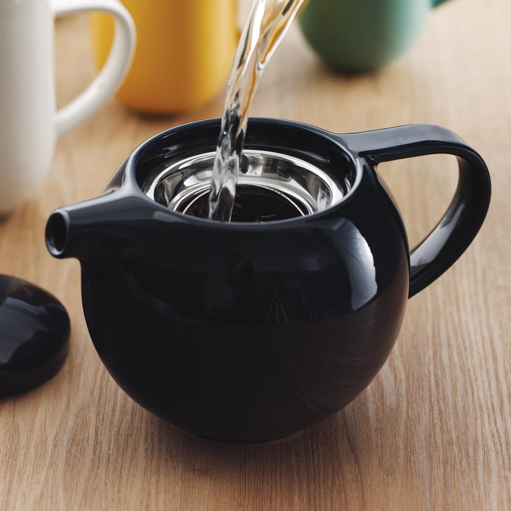 קנקן שחור - קנקן תה עם בית חליטה 600 מ"ל מקולקציית לוברמיקס פרו תה - Loveramics Pro Tea - CREAMA+