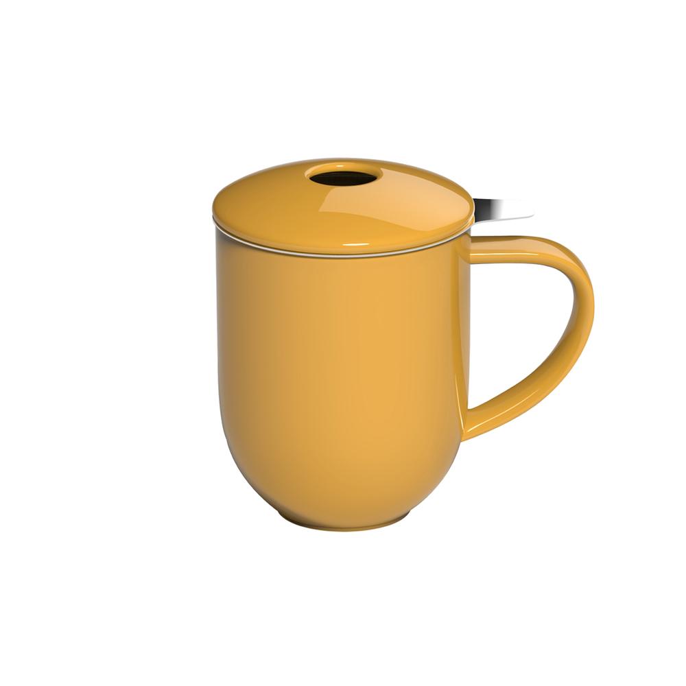 צהוב - מאג תה 300 מ״ל עם בית חליטה ומכסה מקולקציית לוברמיקס פרו תה - Loveramics Pro Tea
