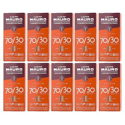 100 קפסולות קפה תואמות נספרסו - מאורו דה לוקס - Caffè Mauro De Luxe