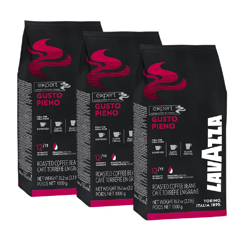 3 ק"ג פולי קפה לוואצה גוסטו פיאנו - Lavazza Gusto Pieno