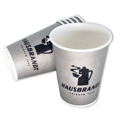 כוסות חד פעמיות לשתיה חמה בנפח 12oz (כ-350 מ״ל) - 960 יח׳ - Hausbrandt