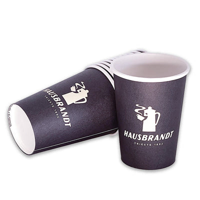 כוסות חד פעמיות לשתיה חמה בנפח 8oz (כ-250 מ״ל) - 1,000 יח׳ - Hausbrandt
