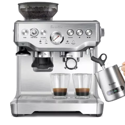 מכונת קפה חצי אוטומטית ברוויל בריסטה אקספרס - Breville (Sage) Barista Express Silver BES875BSS