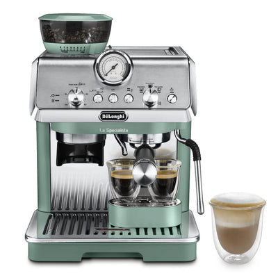 מכונת אספרסו חצי אוטומטית דלונגי בצבע ירוק כסוף - Delonghi La Specialista Arte EC 9155.GR