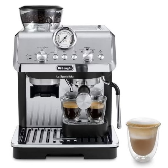 מכונת אספרסו ידנית דלונגי בצבע שחור כסוף - Delonghi La Specialista EC 9155.MB