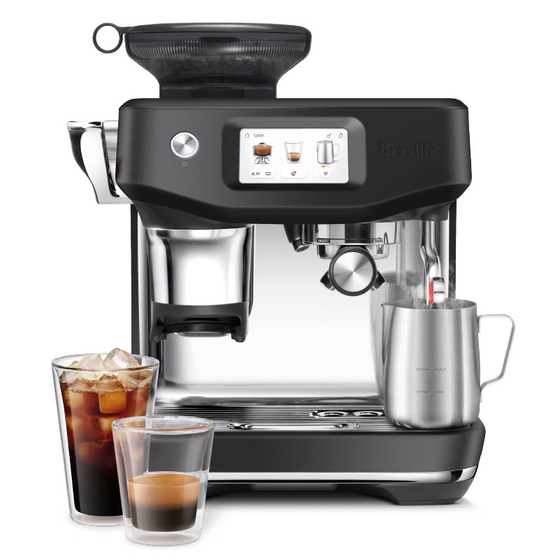 מכונת קפה טוחנת ברוויל בריסטה טאץ' שחור - Breville Barista Touch Black BES881BTR