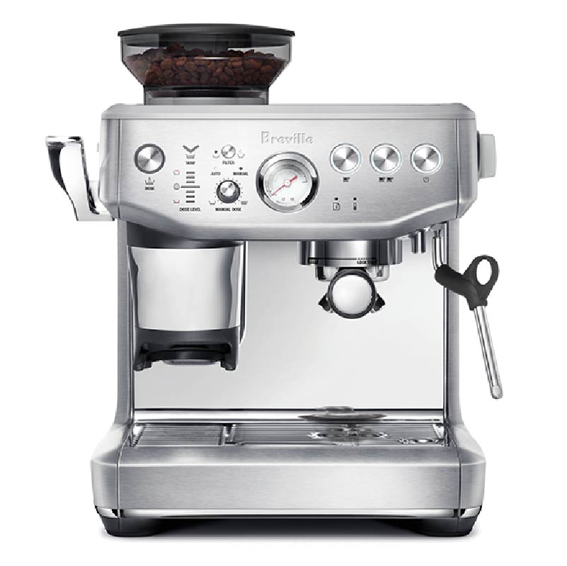 מכונת קפה טוחנת ברוויל בריסטה אקספרס - Breville Barista Express Silver BES876BSS