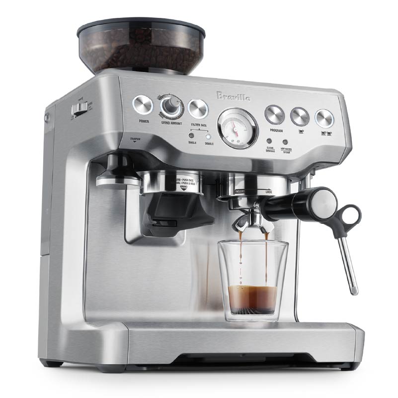 מכונת קפה טוחנת ברוויל בריסטה אקספרס - Breville Barista Express Silver BES870BSS