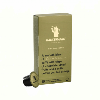 10  קפסולות קפה תואמות נספרסו - האוסברנדט נטול קפאין -Hausbrandt Decaffeinato