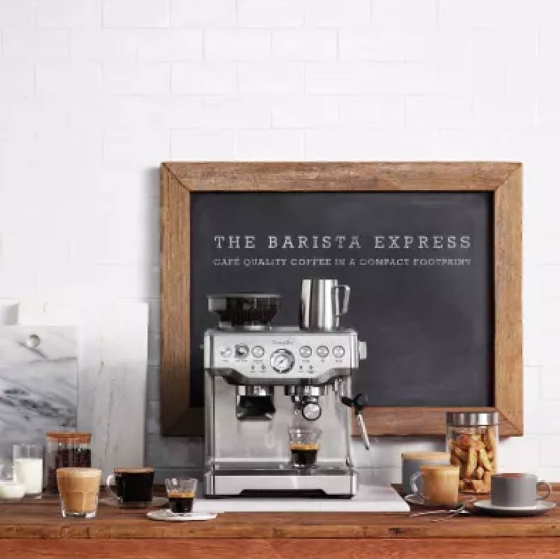 מכונת קפה טוחנת ברוויל בריסטה אקספרס - Breville Barista Express Silver BES870BSS