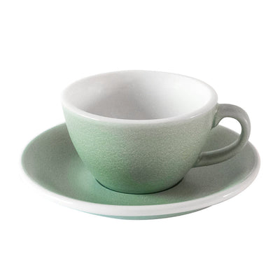 ספל פלאט וייט 150 מ״ל עם/ללא צלוחית מקולקציית אג - צבעים חדשים בהשראת הטבע - Loveramics Egg