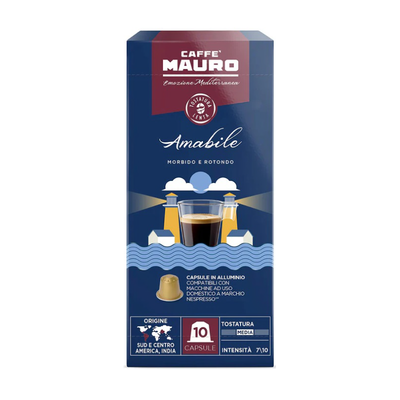10 קפסולות קפה תואמות נספרסו - מאורו סנטופרסנטו - Caffè Mauro Centopercento