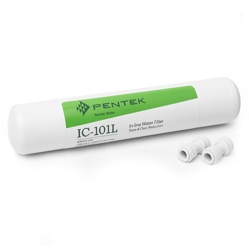 פילטר מסנן מים פנימי Pentek IC-101L – לשיפור טעם וריח, כולל מחברי John Guest