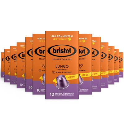 300 קפסולות תואמות ®Nespresso - בריסטוט לונגו אמריקנו - Bristot Lungo Americano