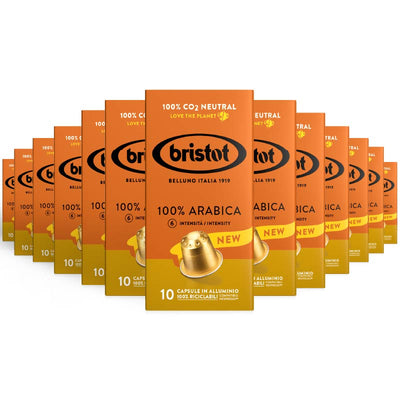 300 קפסולות תואמות ®Nespresso - בריסטוט 100% ערביקה - Bristot Arabica
