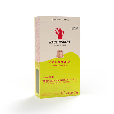 10 קפסולות קפה תואמות נספרסו - האוסברנדט קולומביה - Hausbrandt Colombia