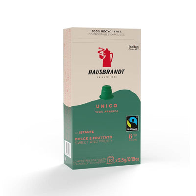 10 קפסולות קפה תואמות נספרסו - האוסברנדט יוניקו - Hausbrandt Unico