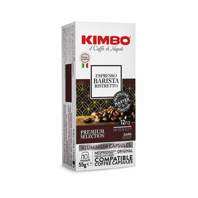 10 קפסולות קפה תואמות נספרסו - קימבו - Kimbo Barista Ristretto