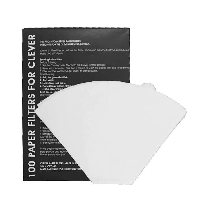 100 פילטרים מנייר קלבר תואם מליטה ל-4 ספלים בקופסה - Clever Paper Filters