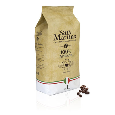 1 ק״ג פולי קפה 100% ערביקה סן מרטינו - San Martino 100% Arabica