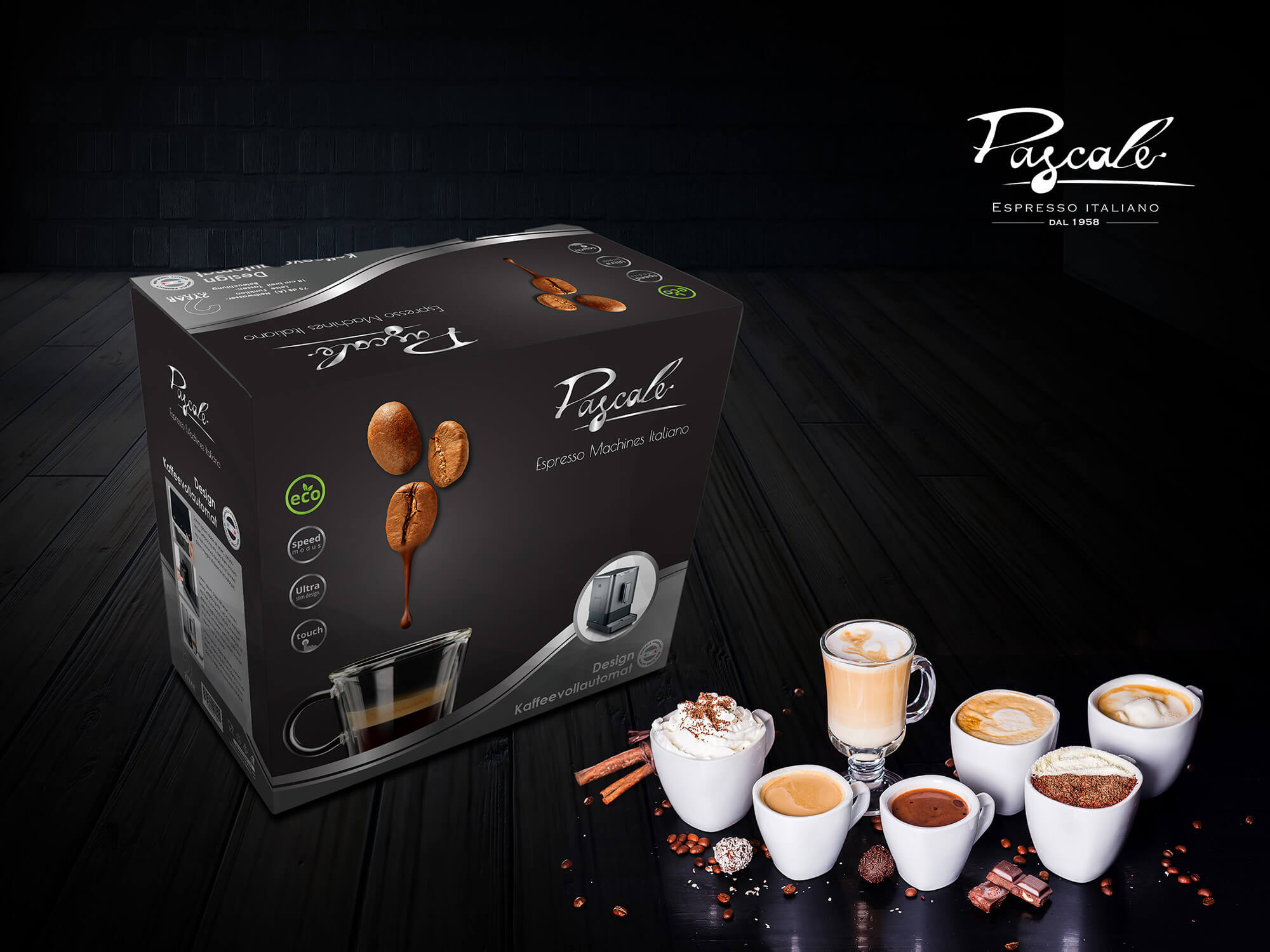 מכונת קפה אוטומטית  - Pascale Coffee & Tea White
