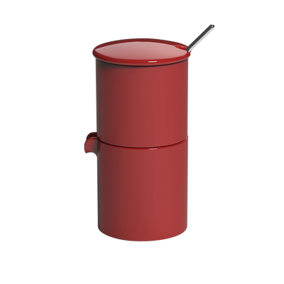 אדום - סט סוכר וחלבית 90 מ״ל + כפית מקולקציית לוברמיקס בונד - Loveramics Bond