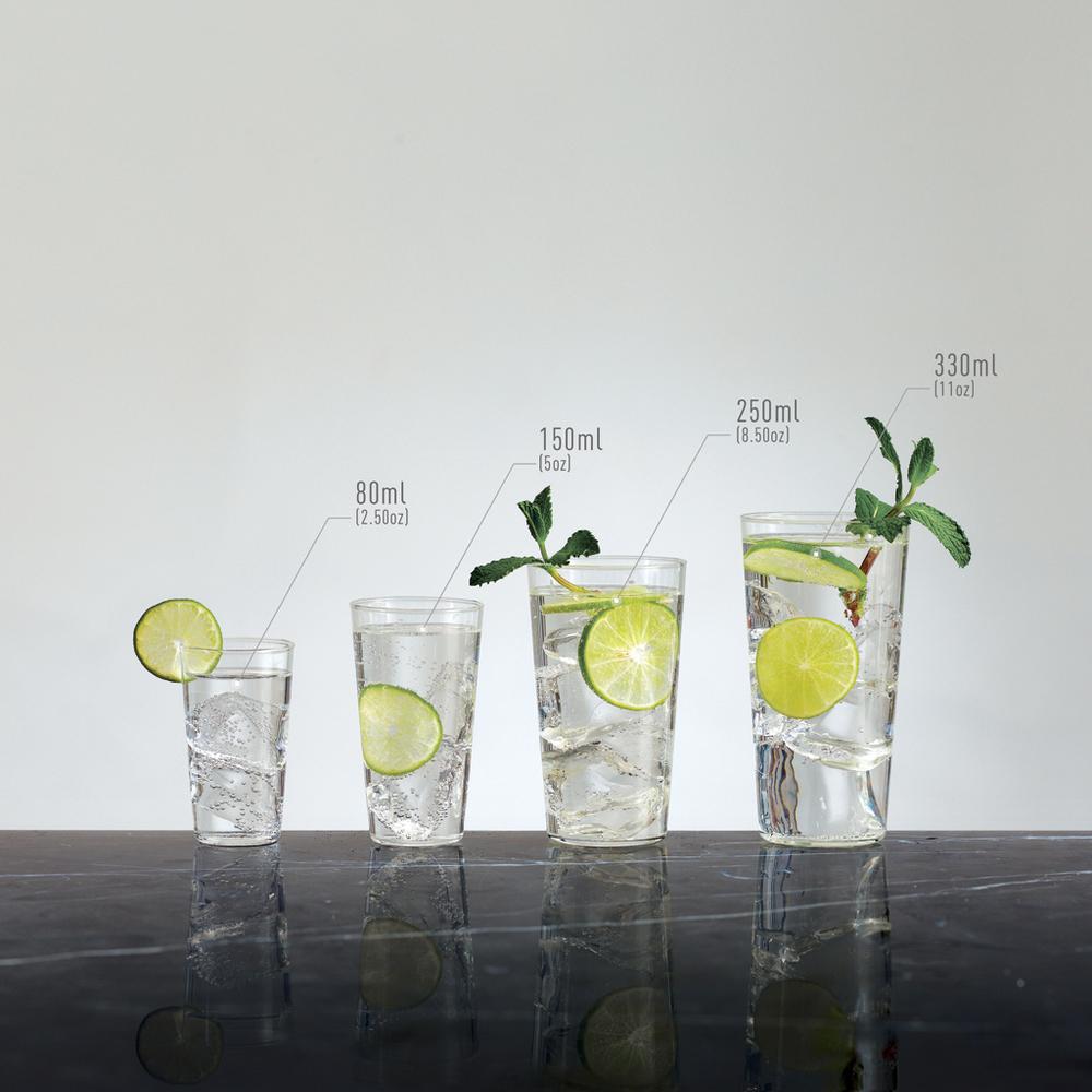 כוס זכוכית גבוהה 150 מ״ל מקולקציית אורבן גלאס - URBAN GLASS