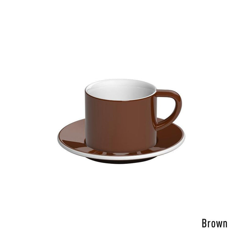 BROWN - ספל קפוצ׳ינו 150 מ״ל עם צלוחית מקולקציית לוברמיקס בונד - Loveramics Bond