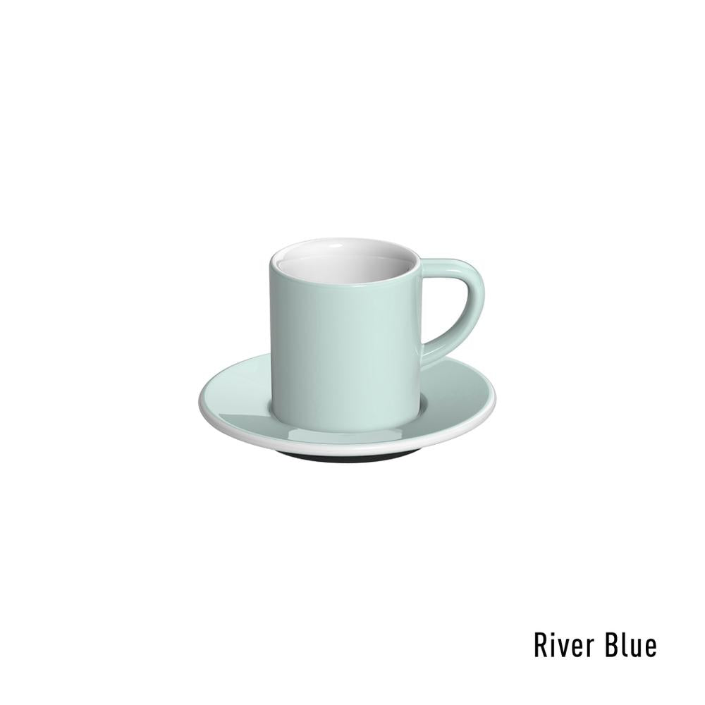 RIVER BLUE - ספל אספרסו 80 מ״ל עם צלוחית מקולקציית לוברמיקס בונד - Loveramics Bond