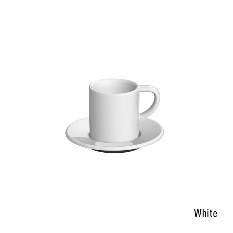 WHITE - ספל אספרסו 80 מ״ל עם צלוחית מקולקציית לוברמיקס בונד - Loveramics Bond