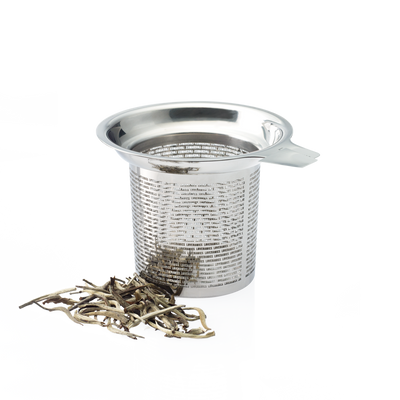 מסננת חליטה בצבע מטאלי מקולקציית פרו תה - גרסת האמן 03 - PRO TEA