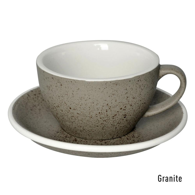 GRANITE - שישיית ספלי קפוצ'ינו 250 מ"ל עם צלוחית בצביעה מיוחדת מקולקציית אג - Loveramics Egg