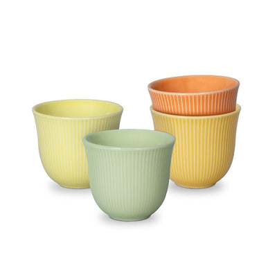 "קרני שמש" - סט 4 כוסות טעימה צבעוניות מקולקציית לוברמיקס ברוארס אמבוסד - Loveramics Brewers Embossed 