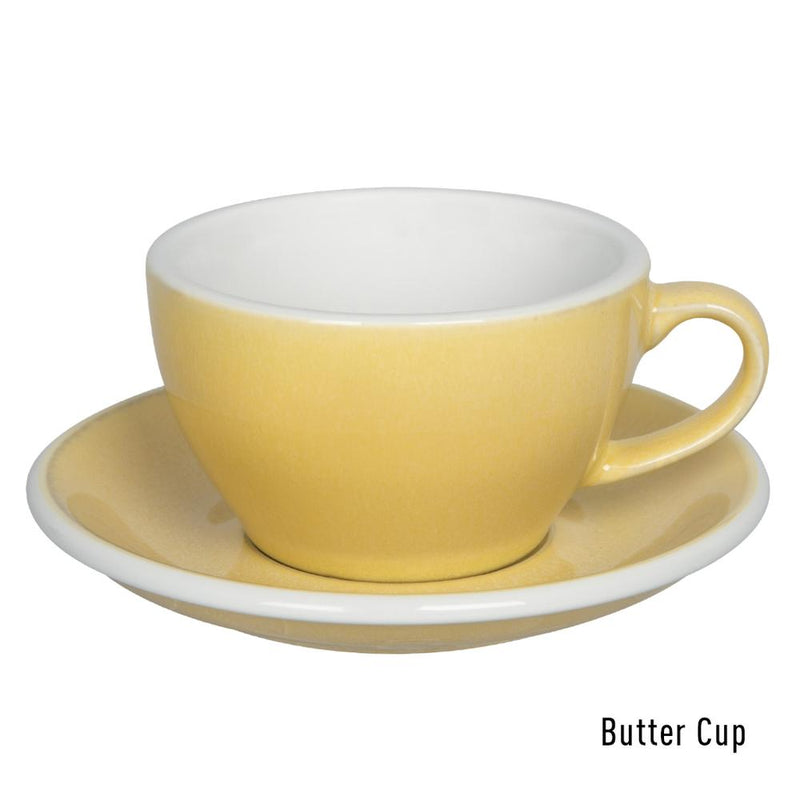 BUTTER CUP - שישיית ספלי קפוצ'ינו 250 מ"ל עם צלוחית בצביעה מיוחדת מקולקציית אג - Loveramics Egg