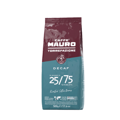 0.5 ק״ג פולי קפה מאורו נטול קפאין - Caffè Mauro Decaffeinato